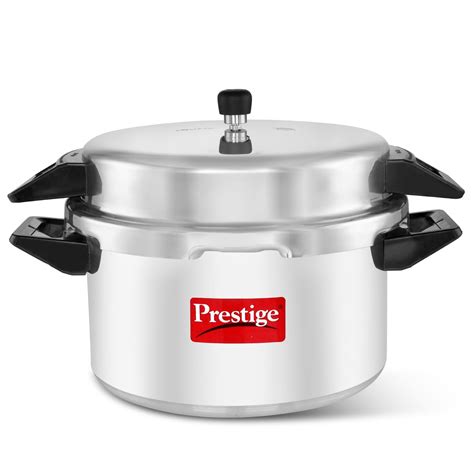 Prestige Popular Aluminium Outer Lid Pressure Cooker, 16 Litres, Silver ...