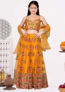 Femisha Creation Girls Lehenga Choli Ethnic Wear Embroidered Lehenga ...