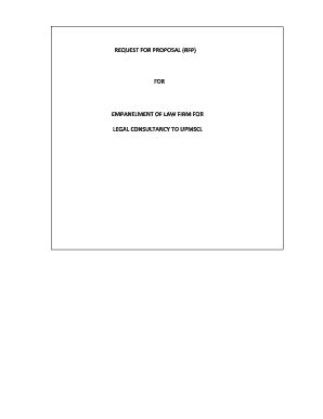 Fillable Online request for proposal (rfp) for empanelment of law firm ...
