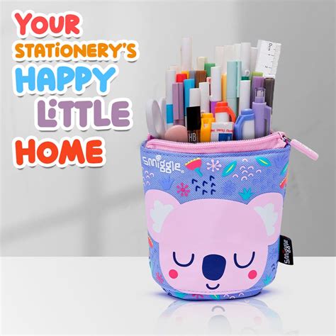 Smiggle Animalia Stand & Slide Pencil Case – 2-in-1 Stationery Storage ...