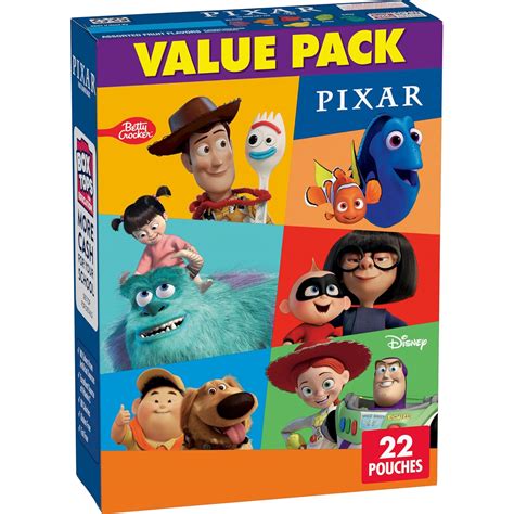 Amazon.com: Disney Pixar Fruit Flavored Snacks, Treat Pouches, Gluten Free Snack, Value Pack, 22 ...