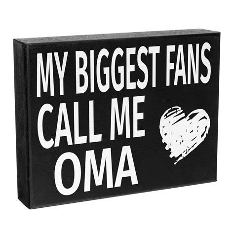 Buy JennyGems My Biggest Fans Call Me Oma Sign, 8x6 Inch Wood Sign ...