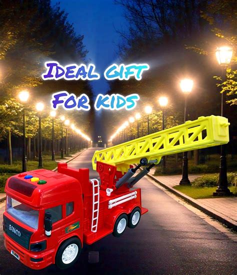 Friction-Powered Firefighter Truck– Realistic Design with Expanding La ...