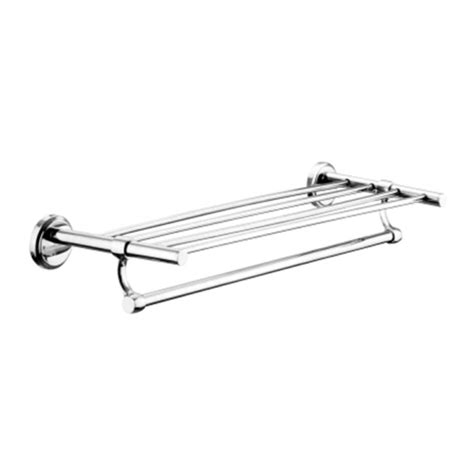 Varmora Evon Towel rack 600mm long with lower hanger and 4 hooks ...
