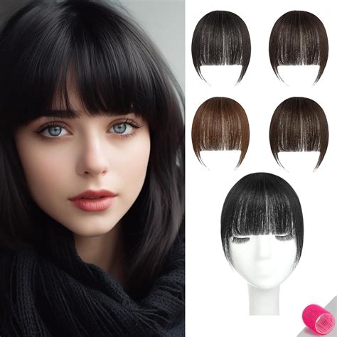 Amazon.com : Bangs Hair Clip 100% Human Hair, Wispy Bangs Clip in Hair ...