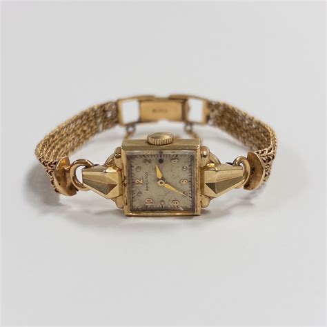 14K Gold Hamilton Antique Bracelet Watch