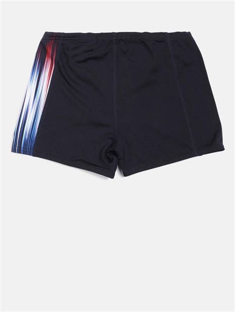 Men Navy Blue Printed Swim Shorts