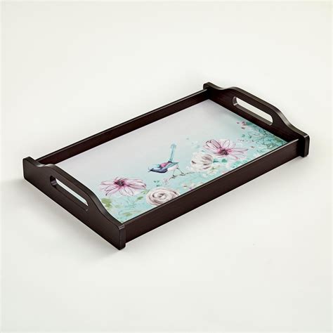 Buy Moksha Printed Wooden Serving Tray from Home Centre at just INR 1699.0