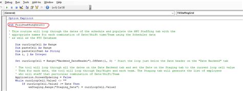 Image result for Debug Visual Basic Excel