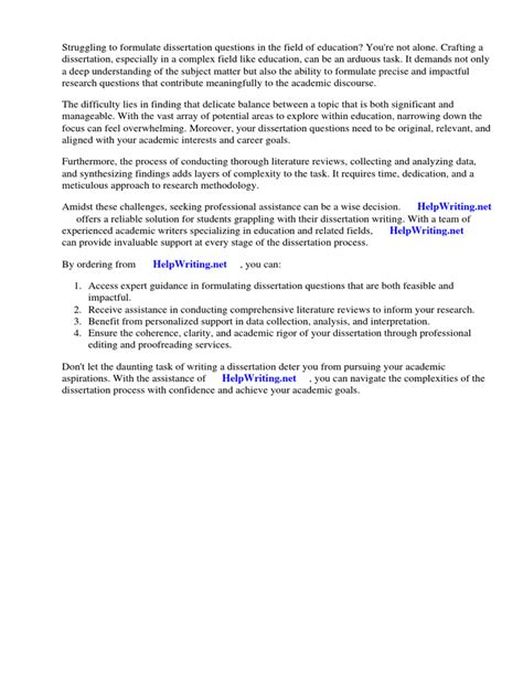 Image result for Examples of Dissertation Questions