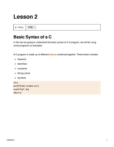 Image result for C Programming Language Syntax