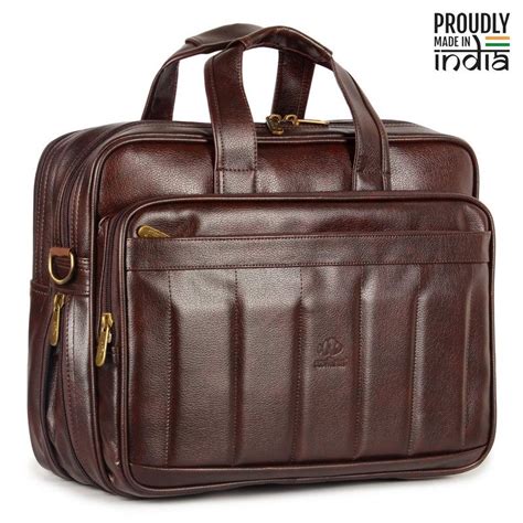 THE CLOWNFISH Unisex-Adult Faux Leather Expandable Laptop Messenger Ba ...