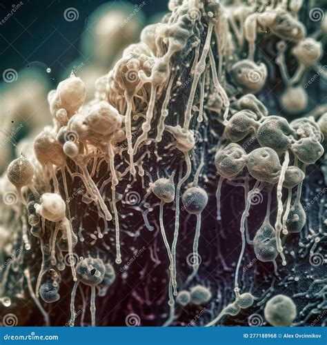 Candida Auris Fungus Close-Up Under Microscope For Medical Research. Stock Photography ...