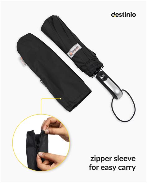 Destinio Black FG umbrella - 23 Inches Fibre Glass Frame – Kesari-IN