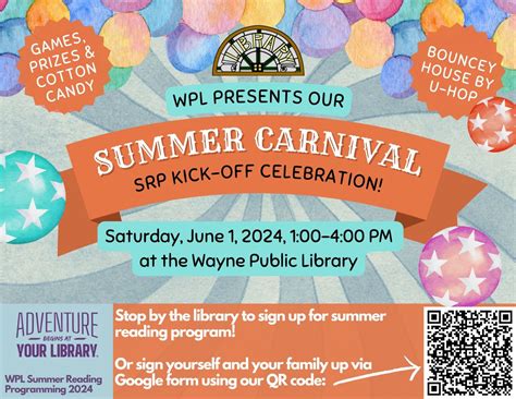 Summer Reading Program Carnival Kickoff, 410 N Pearl St, Wayne, NE ...