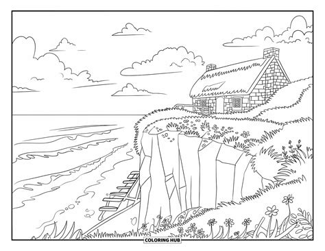 85+ Scenic Coloring Pages for Kids & Adults (Free Printable PDFs)