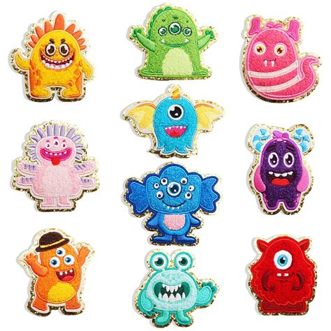 ZIBUYU® 10Pcs Iron on Patches, Embroidered Applique Patches, Sew On ...