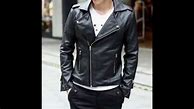 Image result for Leather Jacket Men Fashion