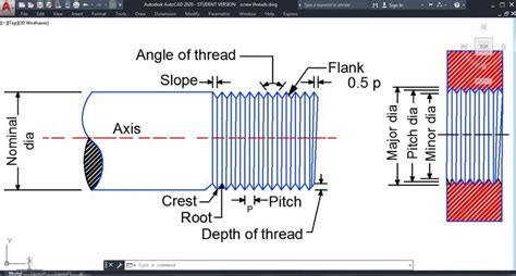 Image result for How to Draw Threads in AutoCAD