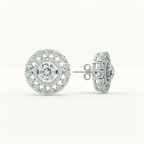 Sparkling Round CZ 925 Sterling Silver Stud Earrings – PALMONAS