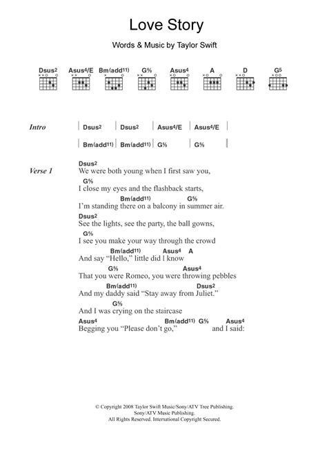 Taylor Swift Love Story Guitar Chords - Sheet and Chords Collection