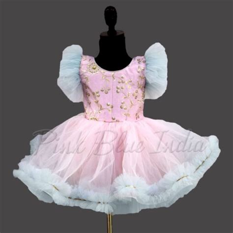 Girls Pink Birthday Party Gown Dress