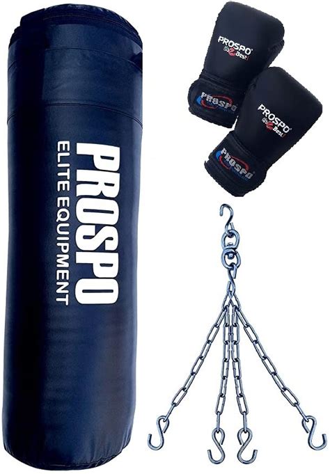 Buy Prospo Punching Bag Srf 36 inch Filled with chain and Pu glove 12oz ...