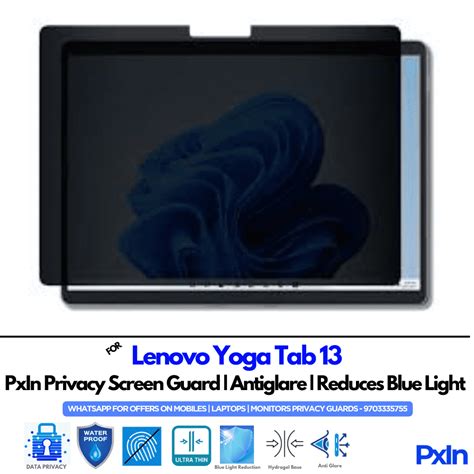 Privacy Screen Guard (Anti-Blue & Anti-Glare) for Lenovo Yoga Tab 13 | Pxin