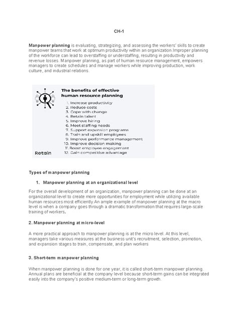 Manpowe Planning - CH- Manpower planning is evaluating, strategizing ...