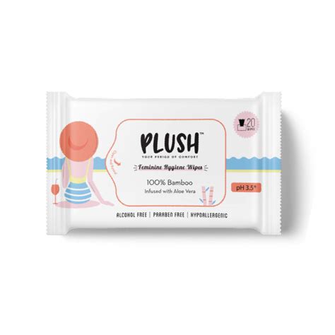 Buy Plush Feminine Hygiene Intimate Wipes - Natural , pH Balanced ...