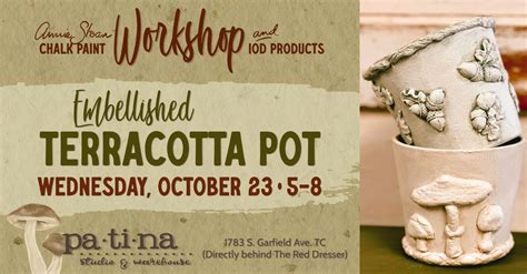 Embellished Terracotta Pot - Annie Sloan & IOD, 1783 S Garfield Ave ...