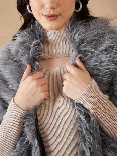 Light Grey Fur Cape