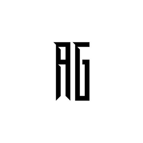 AG Monogram Logo Design lettera testo nome simbolo logo monocromatico ...