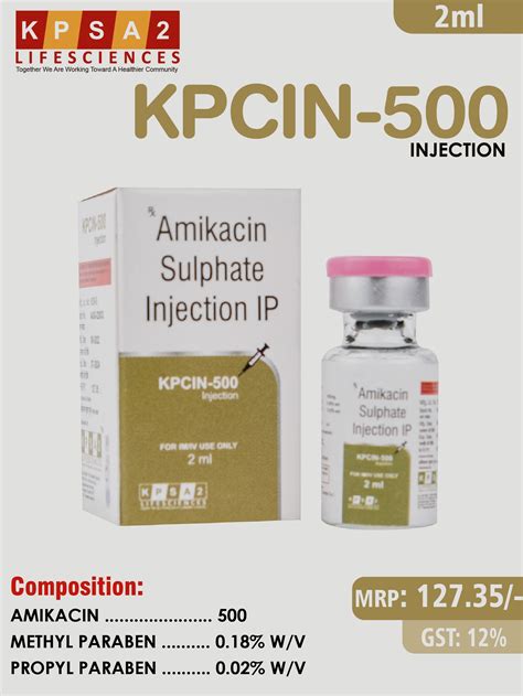 KPCIN-500 Injection KPSA2 Life Sciences Pvt. Ltd.