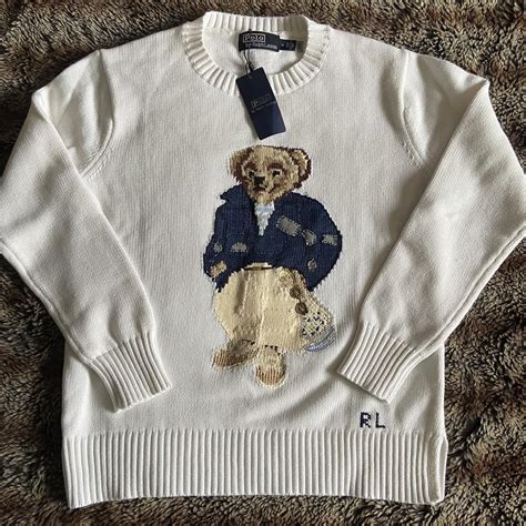 Ralph Lauren Polo Bear Woman’s Sweater Size Medium - Depop