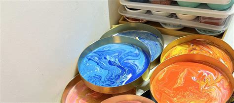 JUST BE Fluid Painting｜Fluid Bear｜Fluid Bunny｜Fluid Clock｜Gold Plate ...