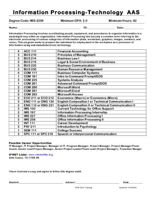 Fillable Online Information Processing-Technology AAS.docx Fax Email ...