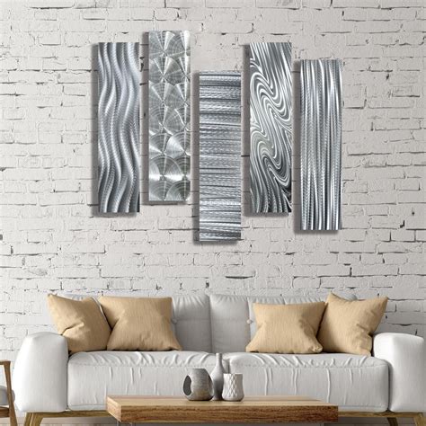 Amazon.com: Statements2000 Large Silver Metal Wall Sculptures Home ...