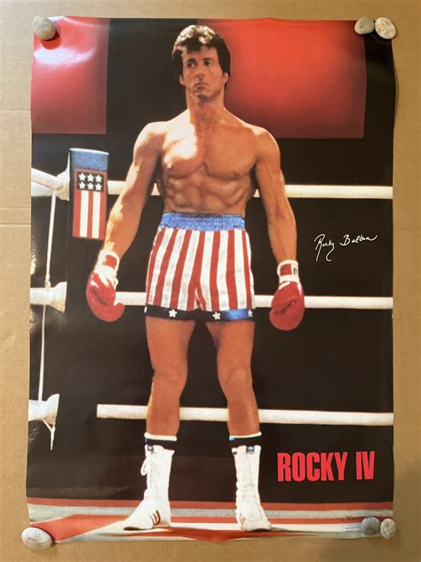 Rocky IV Sylvester Stallone Boxing Movie Vintage Poster - Etsy