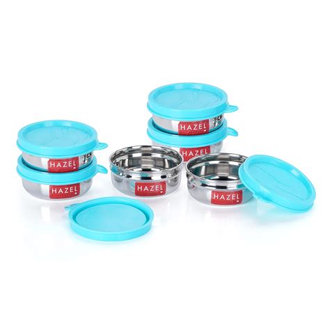 Buy HAZEL Container For Kitchen Storage Set Of 6 | Stainless Steel ...