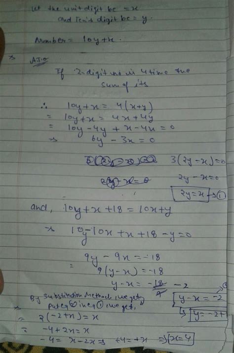 A two-digit number is 4 times the sum of its digits. If 18 is added to ...