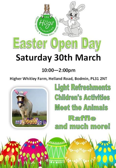 Hugs Easter Open Day , Higher Whitley Farm PL31 2NT Bodmin, United ...