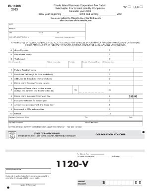 Rhode Island Business Corporation Tax Return - Fill Out, Sign & Share ...