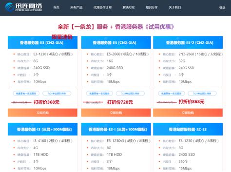 cyberlinkhk：香港独立服务器(有站群)，CN2 GIA网络，368元/月，e3-1230/8g内存/240gSSD/10M带宽-神马VPS