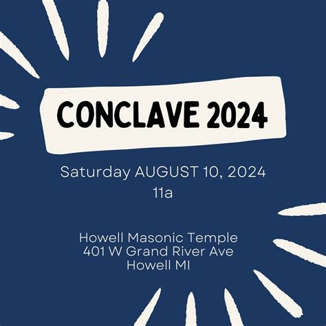 Conclave 2024, 401 W Grand River Ave, Howell, MI 48843-2147, United ...