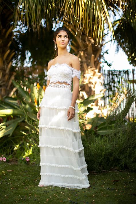 Boho Wedding Dress Two Piece Wedding Dress Bridal Separates | Etsy