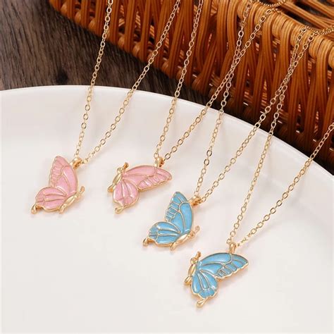 2-Piece Butterfly Friendship Statement Chain for Women