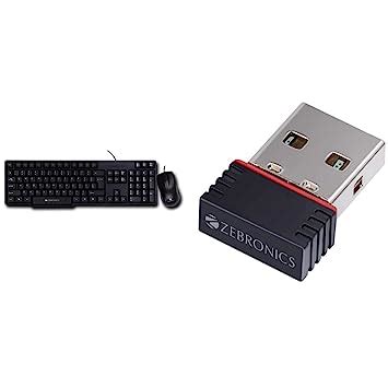 Amazon.in: Buy Zebronics Wired Keyboard and Mouse Combo with 104 Keys ...