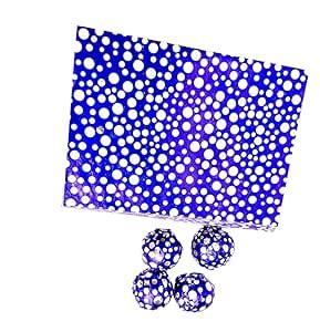 Buy APSAMBR- 200 Pieces Royal Blue with Silver DOT Color foil Wrap wwth ...