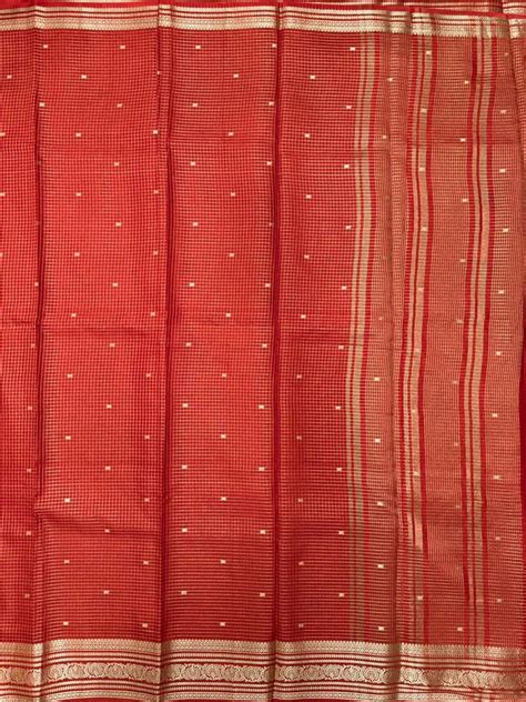 Graceful Malai Cotton Saree with Box Weave Design (Viscose Chex Bute ...